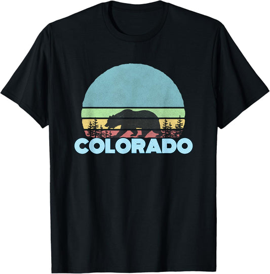 Retro Vintage Colorado-Distressed Bear T-Shirt