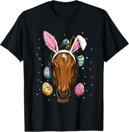 Easter Bunny Horse Funny Easter Horse Lover T-Shirt