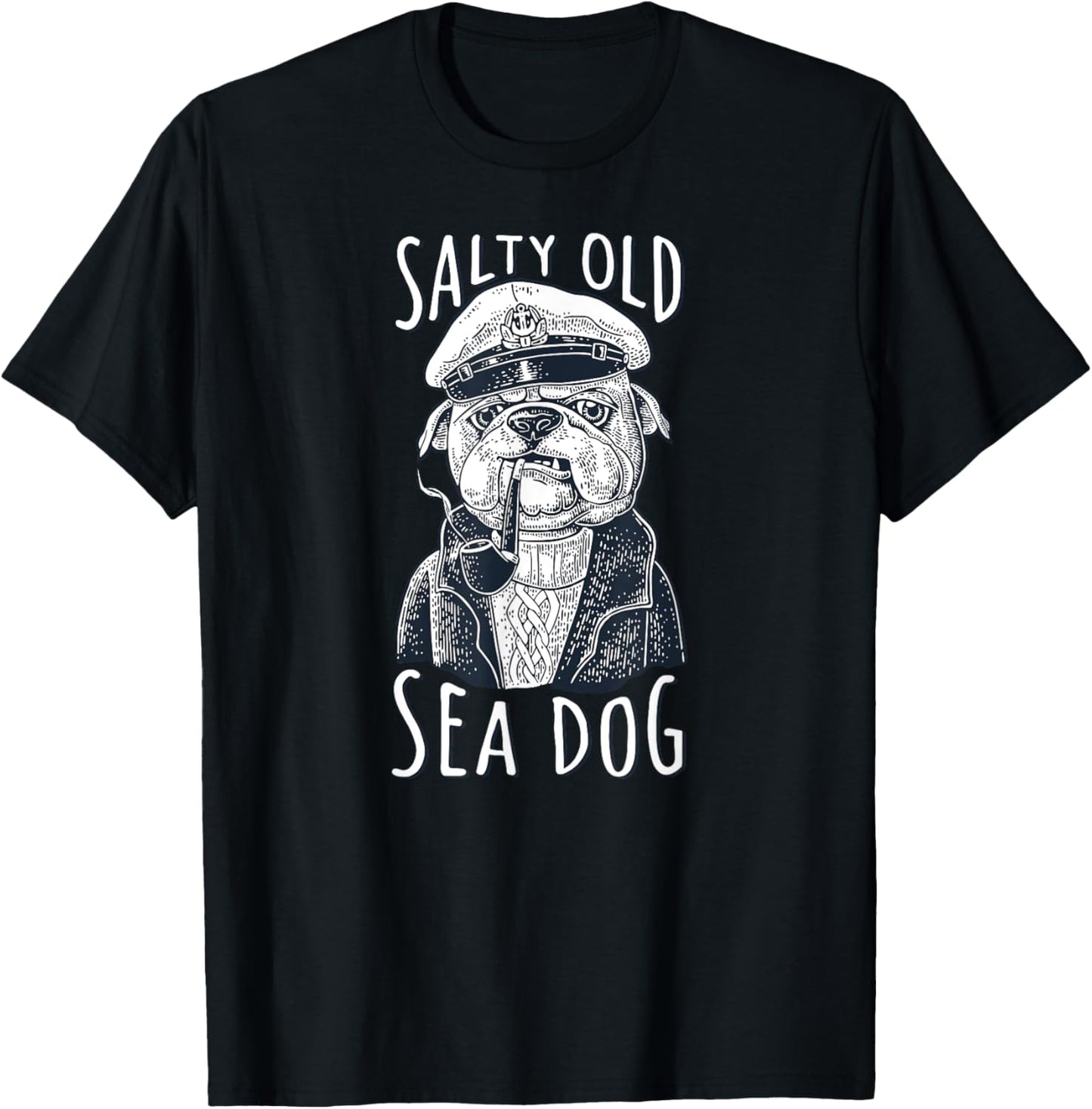 Maritime Dog Salty Old Sea Dog Capitain Nautical T-Shirt