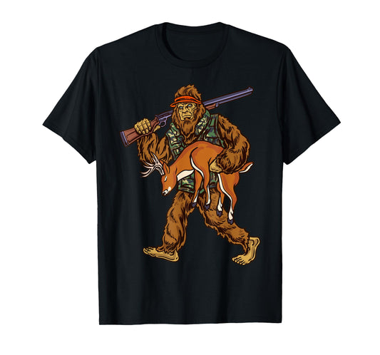 White Tail Deer Hunting Bigfoot Hunter T-Shirt
