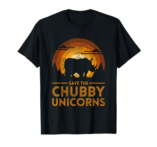 Save The Chubby Unicorns Rhino T-Shirt