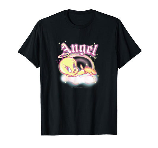Looney Tunes Tweety Bird Angel in Clouds T-Shirt