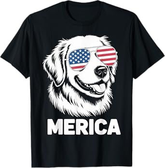 Golden Retriever 4th of July ‘Merica Patriotic T-Shirt