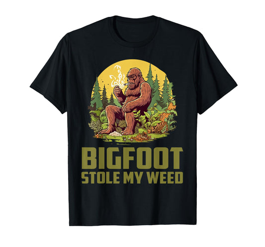 Bigfoot Stole My Weed Funny Mythical Legendary Bigfoot T-Shirt