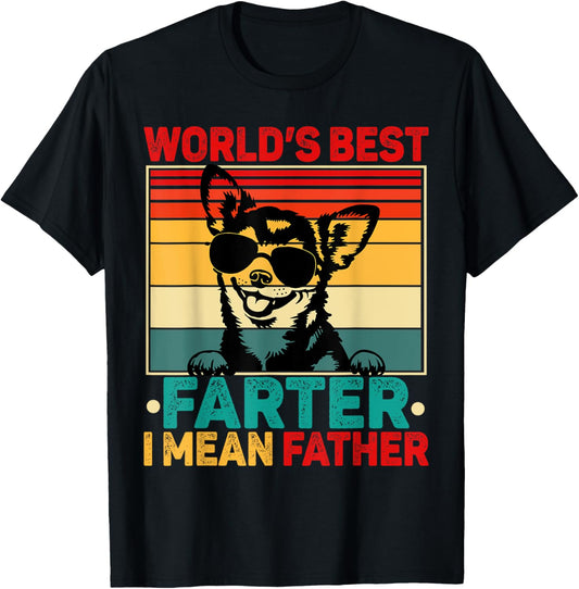 Funny Dad Dog World's Best Farter I Mean Father Fathers Day T-Shirt