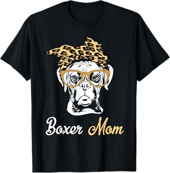 Birthday and Mother's day Gift-Boxer Mom T-Shirt