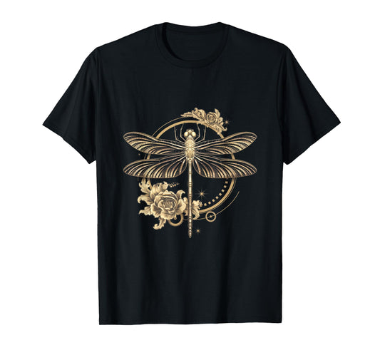 Art Nouveau Dragonfly Elegant Steampunk T-Shirt