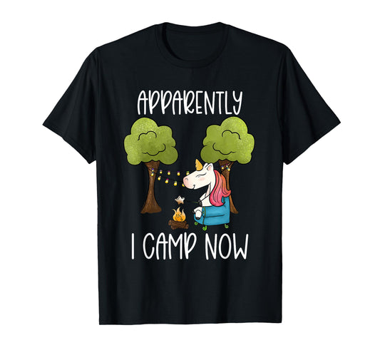 Childrens Glamping Gear Unicorn Camping Girls Campfire Smore T-Shirt