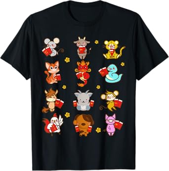 Cute Vietnamese Zodiac Animal Lunar New Year Kids Toddlers T-Shirt