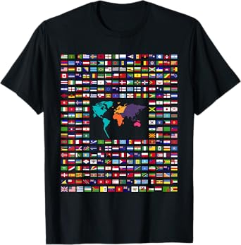 All Countries Flags Of The World 287 Flag International T-Shirt