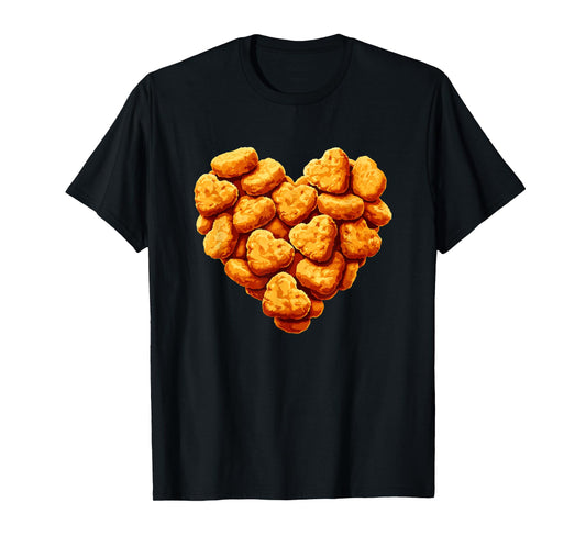 Chicken Nuggets Are My Valentine Heart Funny Valentines Day T-Shirt