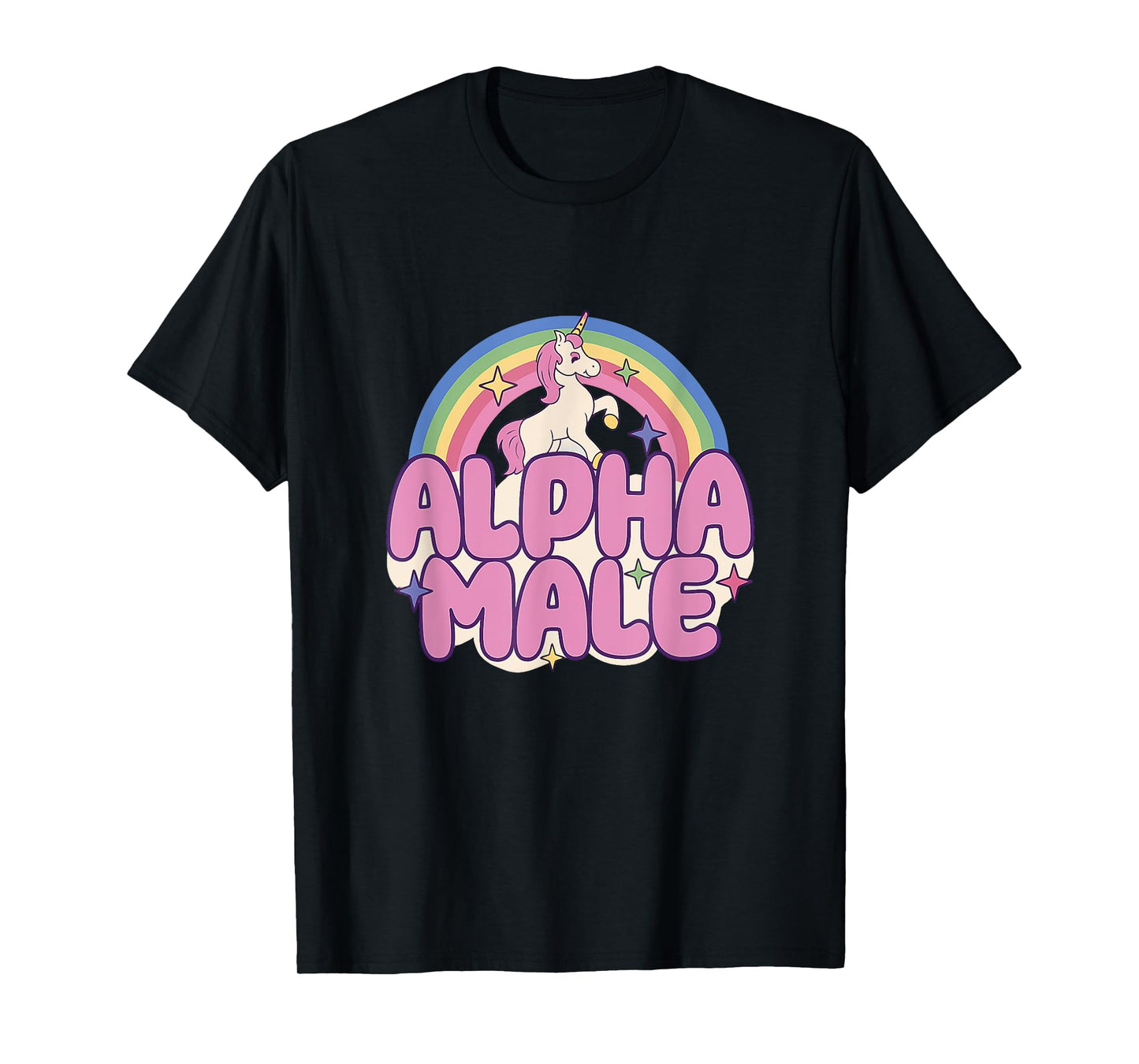 Alpha Male Unicorn, Pride, Funny, Rainbow T-Shirt