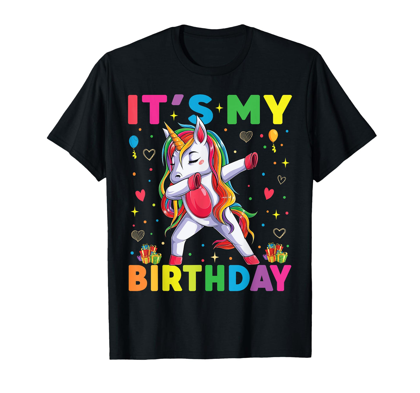 It's My Birthday for Girls Unicorn Dabbing T-Shirt
