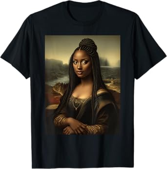 Black Mona Lisa African American Black History Month Funny T-Shirt