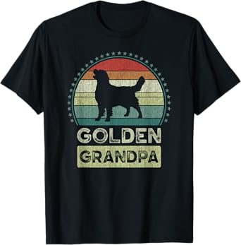 Golden Grandpa Father's Day, Golden Retriever Grandfather T-Shirt