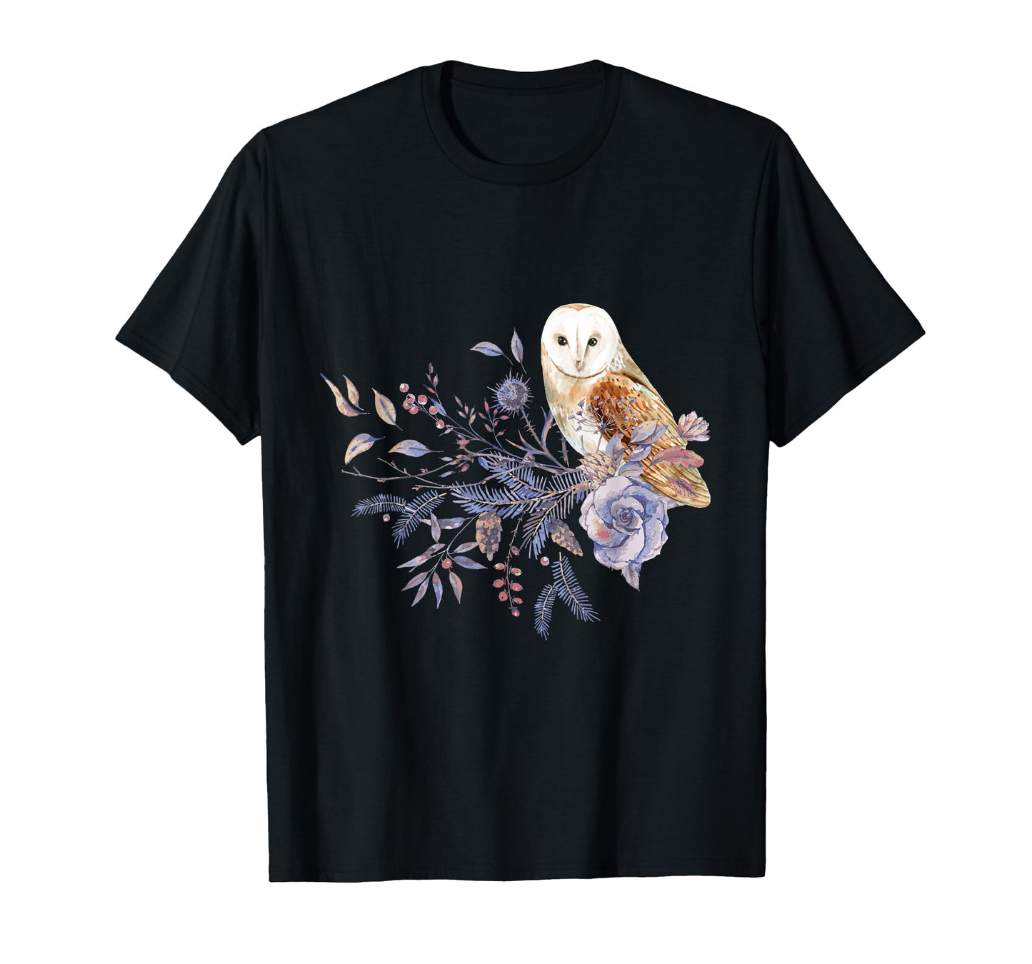 Floral Owl Bird Lover Gift Birds T-Shirt