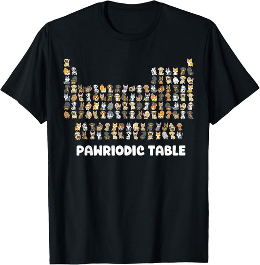 Periodic Table Shirt Chemistry Dog Periodic Table Of Element T-Shirt