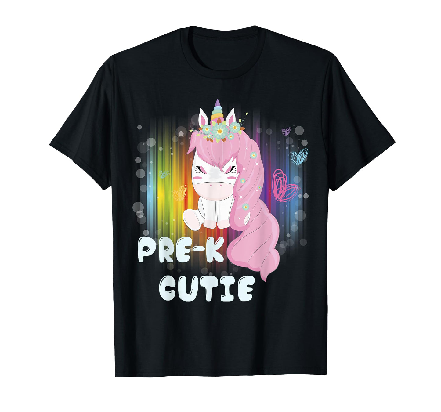First Day of PreSchool Unicorn Back to School Girls Kids Tee T-Shirt