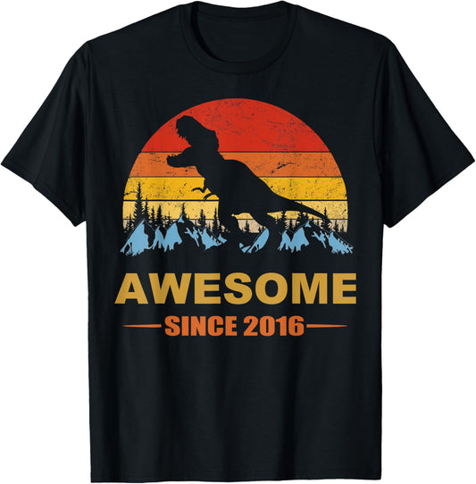 6 Year Old Shirt 6th Birthday Boy T Rex Dinosaur Shirt T-Shirt