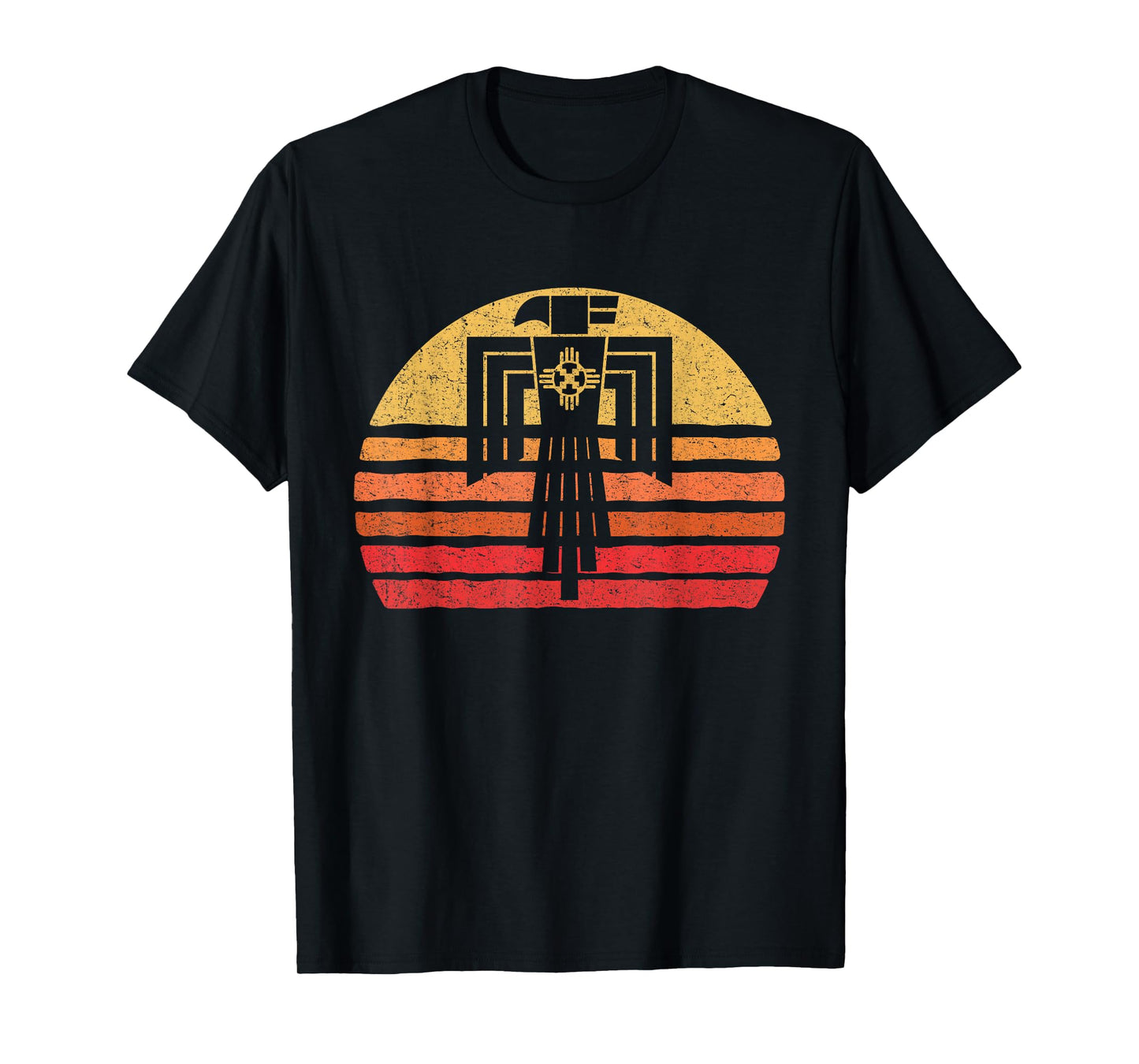 Native American Totem Thunderbird Sunset Silhouette T-Shirt T-Shirt