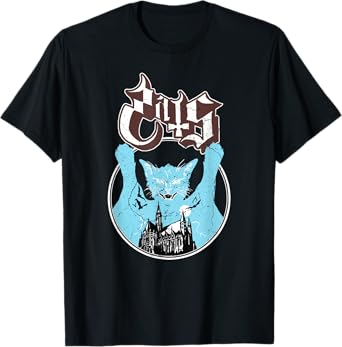 Ghost Vintage Halloween Meow Cat Friend Rock Ghost T-Shirt