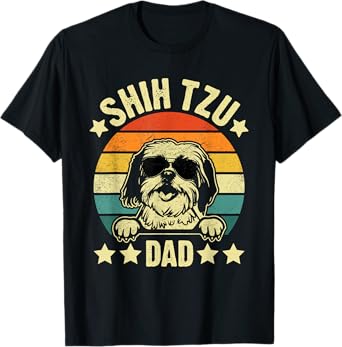 Shih Tzu Dad - Father's Day Pet Dog Breed Pet Paw Men T-Shirt