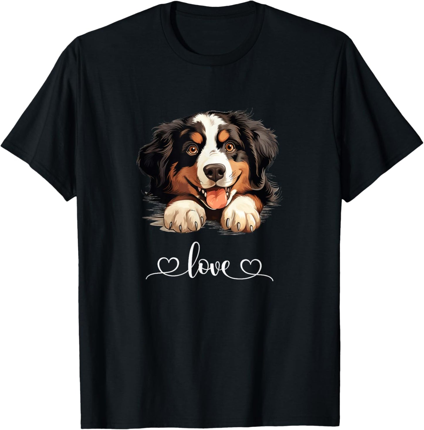 Cute Dog Graphic Love Puppy Bernese Mountain Dog T-Shirt