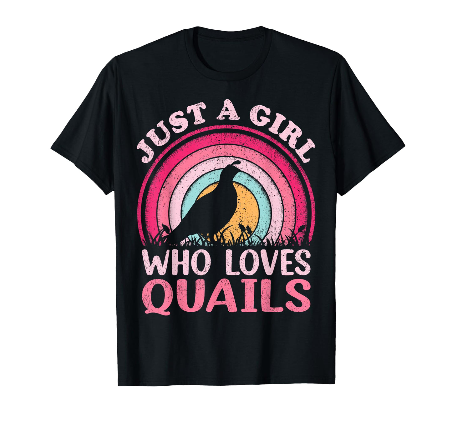 Quail Bird Vintage Retro Just A Girl Who Loves Quails T-Shirt