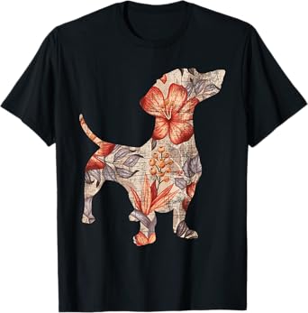 Floral Dachshund - Pet Breeder Dog Owner Animal Lover T-Shirt