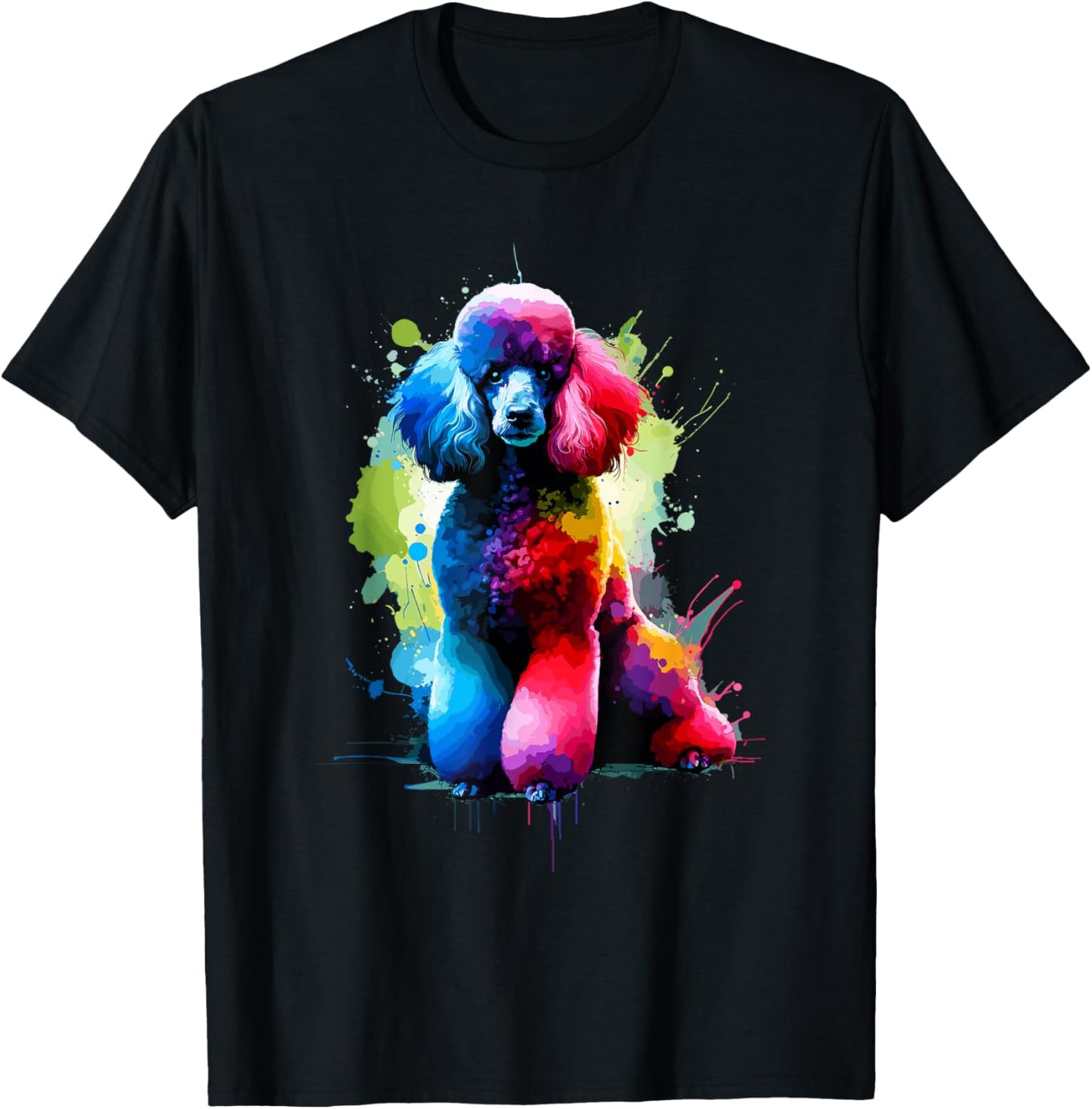 Colorful Splash Art Poodle Dog Toy Poodles T-Shirt