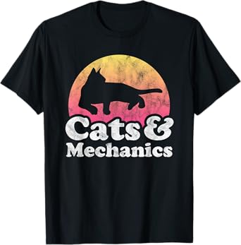 Cats and Mechanics Men's or Women's Cat and Mechanic T-Shirt