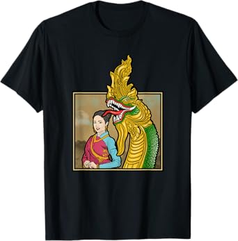 Laos Lao Laotian Naga Payanak Sea Dragon Lao Sinh Girl T-Shirt