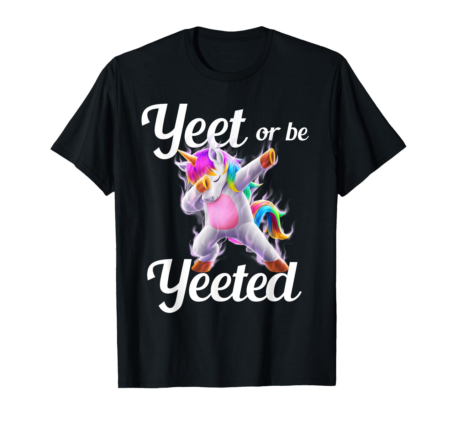 Yeet Or Be Yeeted Dabbing Unicorn Dank Meme Slogan Yeet Kids T-Shirt