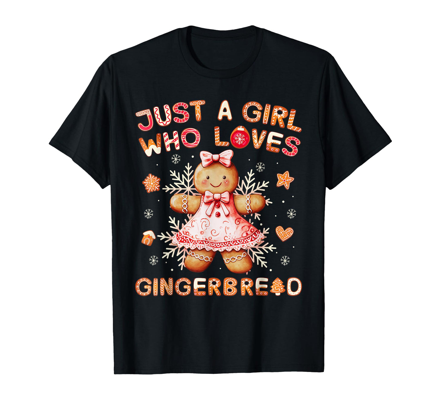Just A Girl Who Love Gingerbread Christmas Cute T-Shirt