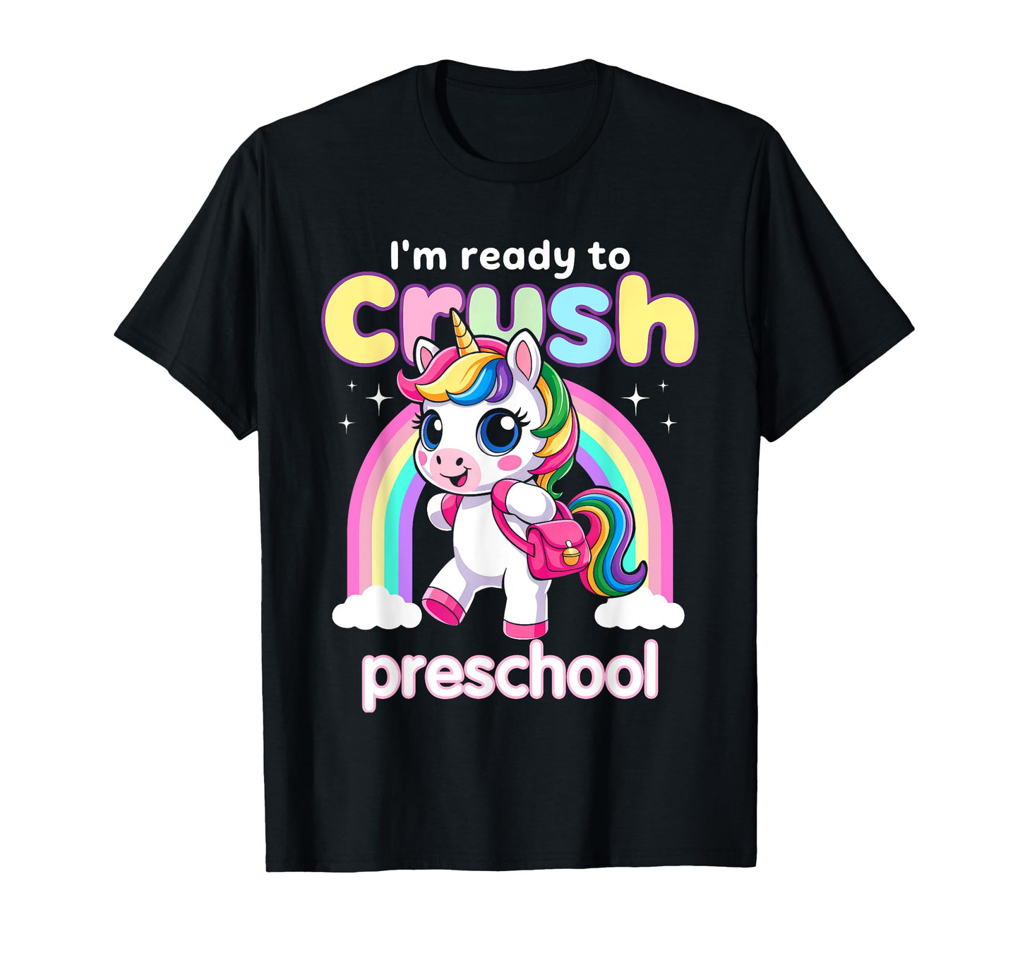 First Day of Preschool Shirt Girls Back To School Unicorn T-Shirt