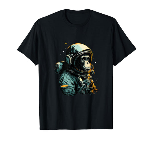 Chimpanzee Astronaut Space Travel Monkey Vintage Design T-Shirt