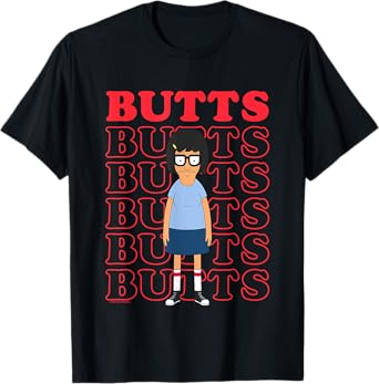 Bob's Burgers Tina Likes Butts Logo Stack T-Shirt