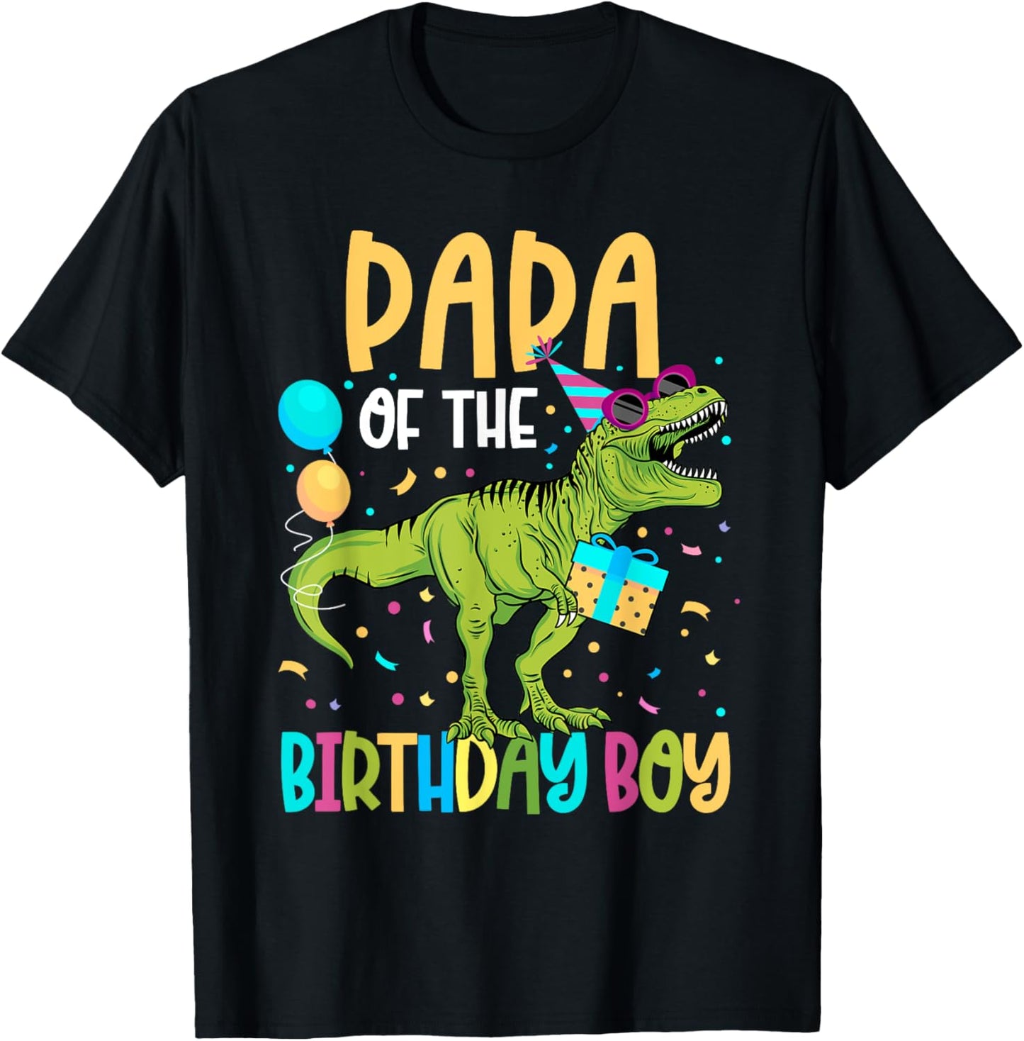 Papa Of The Birthday Boy Family Matching Dinosaur Squad T-Shirt