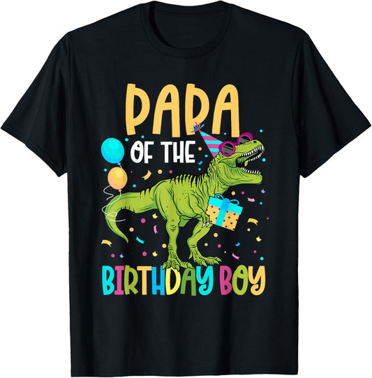Papa Of The Birthday Boy Family Matching Dinosaur Squad T-Shirt
