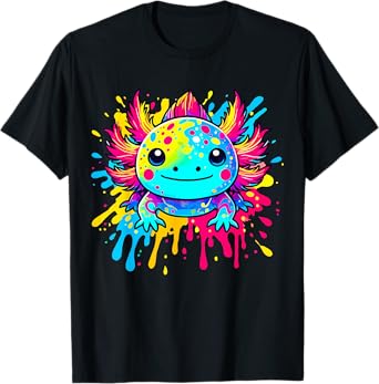 Axolotl Animal Pop Art Cute Axolotl Lover T-Shirt