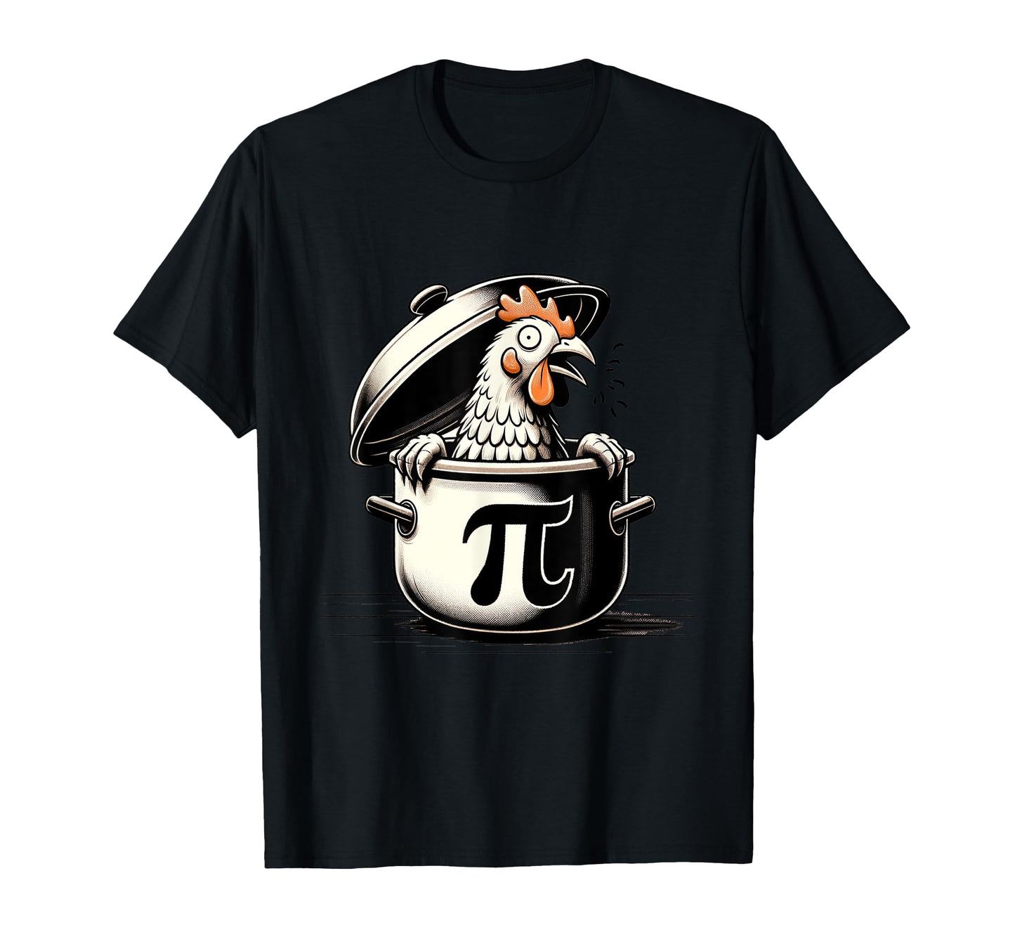 Chicken Pot Pi Funny 2024 Pi Day Math Teacher Men Women Kids T-Shirt