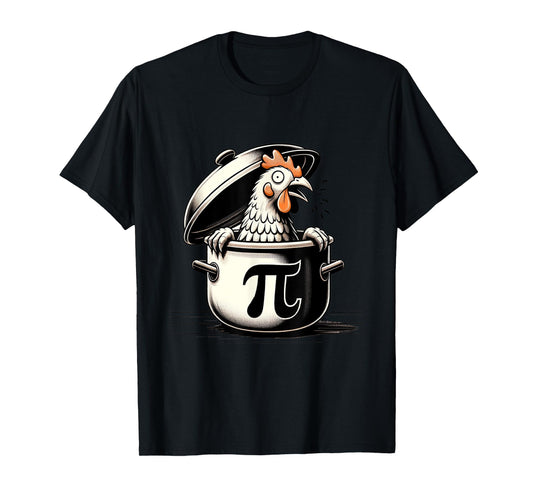 Chicken Pot Pi Funny 2024 Pi Day Math Teacher Men Women Kids T-Shirt