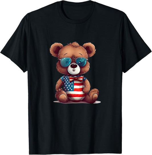 Memorial Day, Veterans day, 4th of July patriotic bear T-Shirt