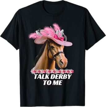 Stigmota Derby Party Horse Racing Lover T-Shirt - Black, Unisex-Adults, Small, Short Sleeve, Classic Fit, Funny Punny Design