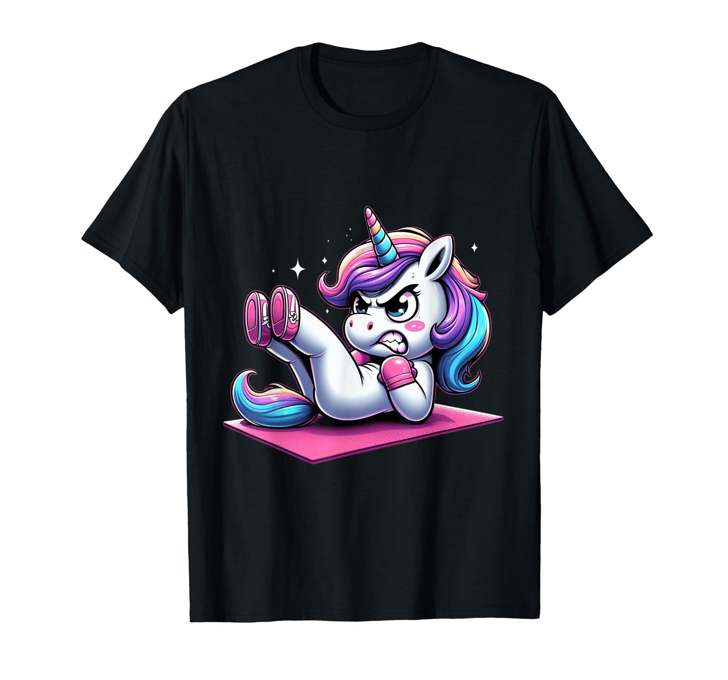 Unicorn Crunches Fitness Gym Boys Girls Men Women Kids T-Shirt