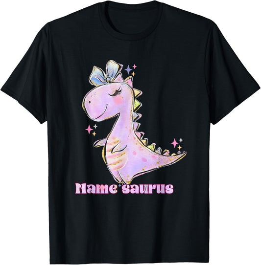 Dinosaur Name, Dinosaur Birthday Girl, Kids, Girl Gift Funny T-Shirt
