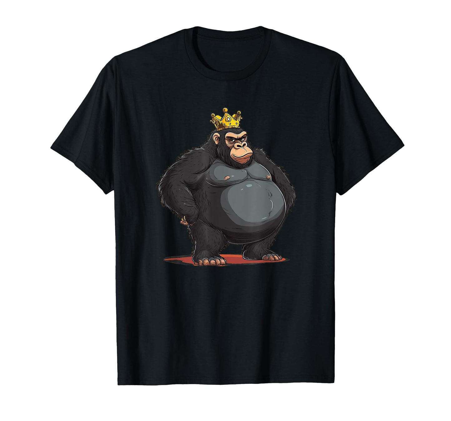 Fat Gorilla Monarch with Crown for a Royal Look T-Shirt