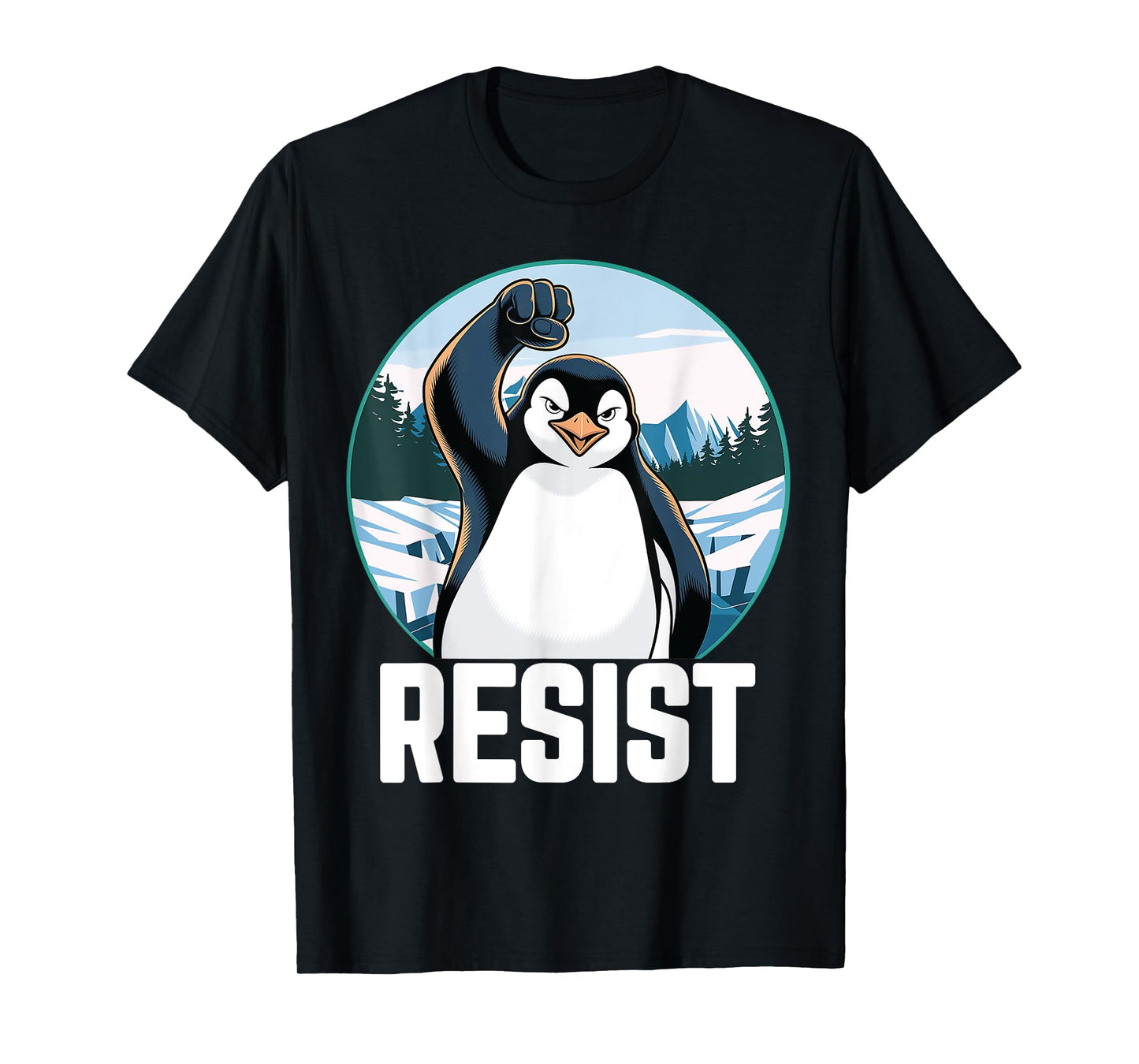 Penguin Funny Resist Tariffs T-Shirt