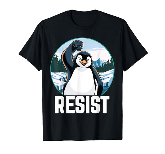 Penguin Funny Resist Tariffs T-Shirt