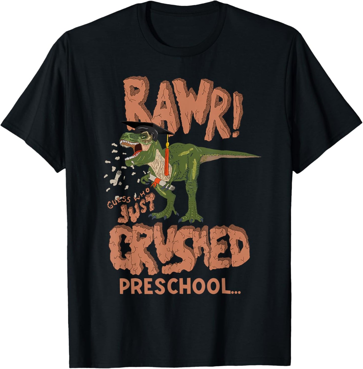 Preschool Graduation Dinosaur T-Rex Funny Quote Boys T-Shirt